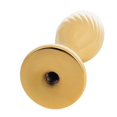 Металева анальна пробка &mdash; кролячий хвіст LOCKINK SEVANDA White Bunny-Tail Anal Pear-shape Plug