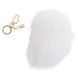 Металева анальна пробка &mdash; кролячий хвіст LOCKINK SEVANDA White Bunny-Tail Anal Pear-shape Plug