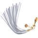 Анальна пробка з флогером LOCKINK SEVANDA White Pony-Tail Anal Pear-shape Plug