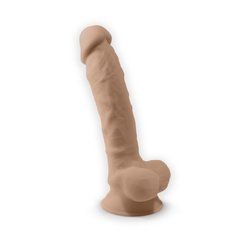 Фаллоимитатор с вибрацией SilexD Vetus Vibro Flesh (MODEL 1 size 8in) + LRS, двухслойный, диаметр 4,