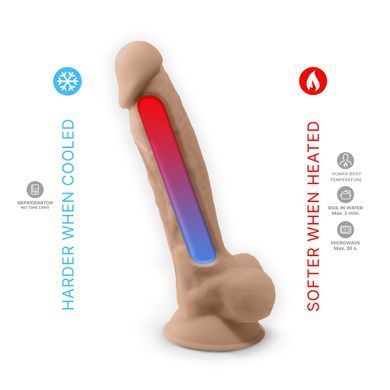 Фаллоимитатор с вибрацией SilexD Vetus Vibro Flesh (MODEL 1 size 8in) + LRS, двухслойный, диаметр 4,