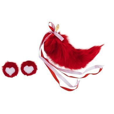 Анальна пробка з хвостом лисиці LOCKINK SEVANDA Red Vixen Set with Pear-shape Plug