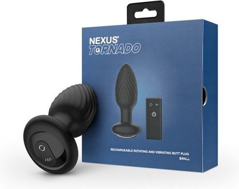 Анальная пробка Nexus TORNADO, ротация+вибрация, пульт ДУ