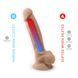 Фаллоимитатор с вибрацией SilexD Vetus Vibro Flesh (MODEL 1 size 8in) + LRS, двухслойный, диаметр 4,