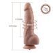 Гибкий фаллоимитатор для секс-машин Hismith 9.25&Prime; Silicone Dildo, система KlicLok