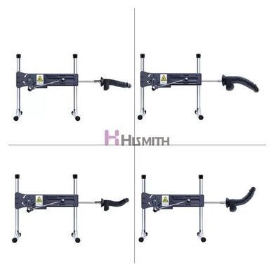 Фалоімітатор для секс-машин Hismith 8.3&Prime; Silicone Dildo Black, система KlicLok, гнучкий стрижень