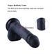Фалоімітатор для секс-машин Hismith 8.3&Prime; Silicone Dildo Black, система KlicLok, гнучкий стрижень