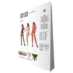 Бодістокінг Passion BS067 white, комбінезон, імітація панчох і топа на бретелях