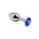 Металлическая анальная пробка с кристаллом Alive Mini Metal Butt Plug Blue S