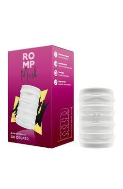 М&rsquo;який мастурбатор Romp Mosh Transparent, двосторонній, наскрізний, для пар та мінету