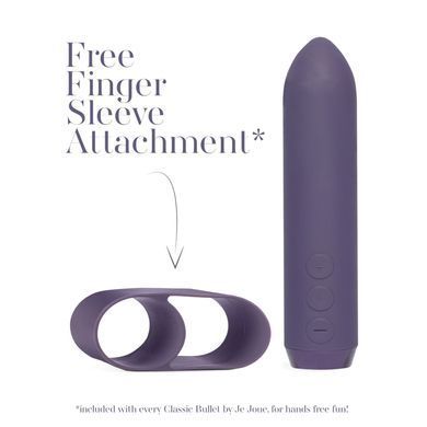 Минивибратор Je Joue - Classic Bullet Vibrator Purple с глубокой вибрацией и фиксацией на палец
