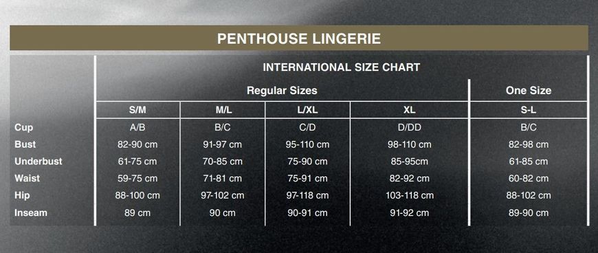 Платье в пол с люрексовой ниткой и стрингами Penthouse - Love on Fire Black S/M