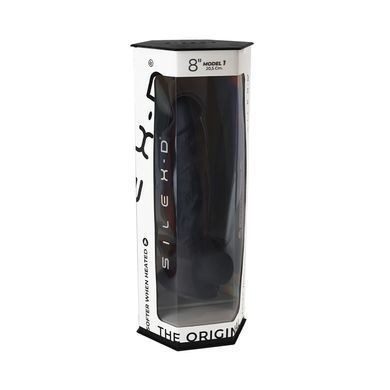 Фаллоимитатор SilexD Vetus Black (MODEL 1 size 8in), двухслойный, силикон+Silexpan, диаметр 4,2см