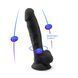 Фаллоимитатор SilexD Vetus Black (MODEL 1 size 8in), двухслойный, силикон+Silexpan, диаметр 4,2см