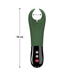 Вібратор для пеніса Fun Factory MANTA moss green/black, підходить для парних ігор