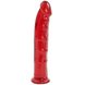 Фалоімітатор Doc Johnson Jelly Jewels Dong & Suction Cup Red, діаметр 3,6 см, антибактеріальний ПВХ