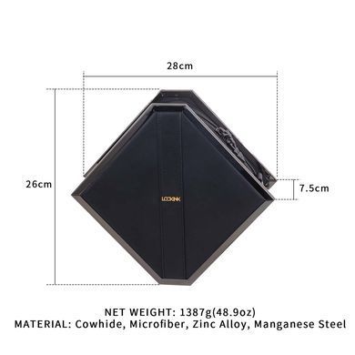 Сумка для секс-игрушек LOCKINK Mysterious Square Kink Bag, черная, набор для бондажа в комплекте