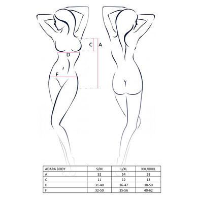 Боді монокіні ADARA BODY black L/XL Passion