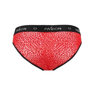 Мужские полупрозрачные трусы Passion 031 Slip Mike S/M Red, под леопард