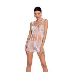 Бодистокинг &mdash; мини-платье с бабочками Passion BS090 white