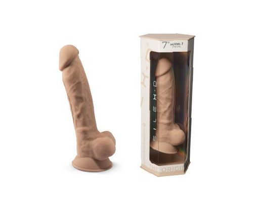Фаллоимитатор SilexD Johnny Flesh (MODEL 1 size 7in), двухслойный, силикон +Silexpan, диаметр 3,8см