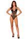 Прозоре боді Obsessive Selinne teddy M/L Black, дрібна сітка, подвійні бретелі