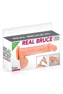 Фалоімітатор Real Body &mdash; Real Bruce Flesh, TPE, діаметр 4,2 см