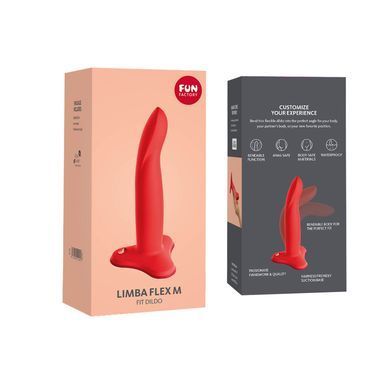Фалоімітатор Fun Factory LIMBA FLEX M, кораловий, гнучкий, з ефектом пам&rsquo;яті, підходить для точки G