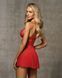 Бэби-долл Obsessive 838-BAB-3 babydoll & thong, L/XL, красный, кружевной лиф, стринги в комплекте