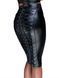 Спідниця-олівець зі шнурівкою Noir Handmade F152 Powerwetlook pencil skirt, 3XL, з мокрим ефектом