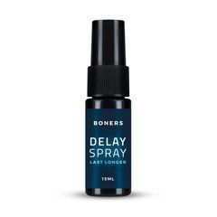 Спрей-пролонгатор Boners Delay Spray 15 мл, легкий анестетик лаурет-9 + метил лактат
