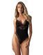 Тедди Obsessive Lobellis teddy, M/L, черное, лиф с мягкой чашкой, открытая спина, низ-стринги